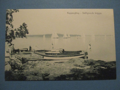 VANHA POSTIKORTTI - KAPPSEGLING SVÅLTGRUNDS BRYGGA (PK2-S47)