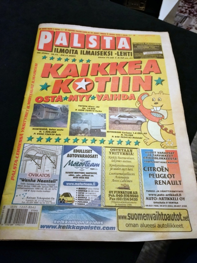 PALSTA myyntilehti 46 / 2001