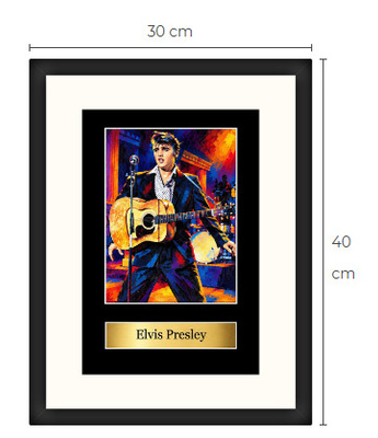 Uusi Elvis Presley art print kehystetty 30 cm x 40 cm
