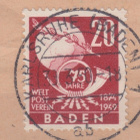 Saksa  Baden 1949 UPU merkit leikkeellä - pikkukuva 3