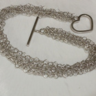 Furla Love Silver Tone Necklace sydän riipus kaulakoru 925 - pikkukuva 4