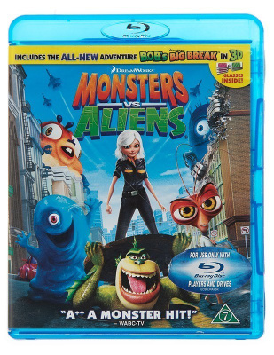 Monsters vs Aliens 3-D Blu-ray suomitekstit