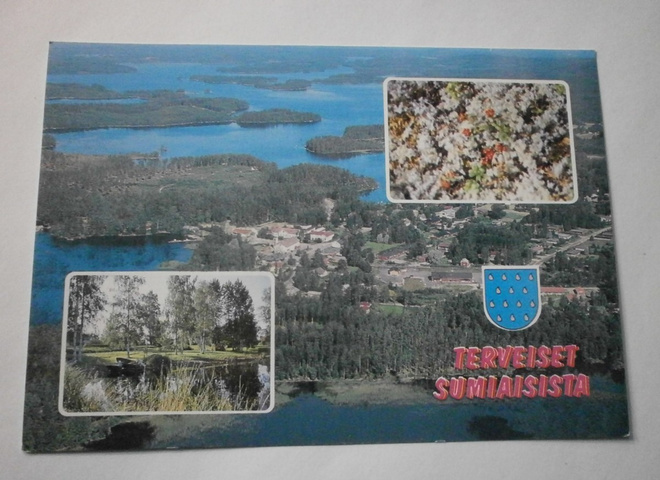 Sumiainen, monikuvakortti + vaakuna, ei p.