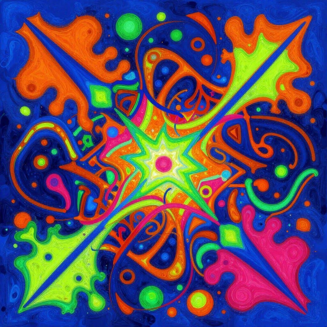 Uusi abstrakti alumiinitaulu 40 cm x 40 cm