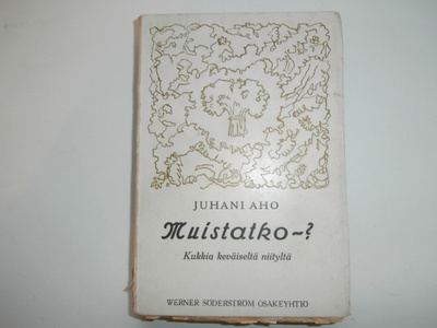 JUHANI AHO MUISTATKO?