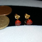 Vintage Gold double Meripihka korvakorut amber - pikkukuva 2