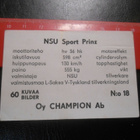 K14. Champion Monte Carlo # NSU Sport Prinz - pikkukuva 2