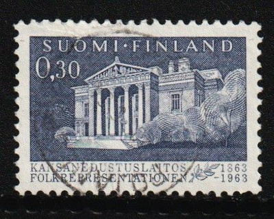 1963 Kansanedustuslaitos merkki leimattuna