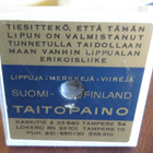 Vanha pöytäviiri VR Kalamiehet Joensuu 1952 kork. 46cm - pikkukuva 2