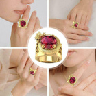 58 .. Vintage Dragon Ruby lady's & Man .. Sormus - pikkukuva 4