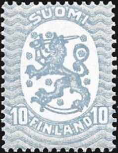 1921 M-17 Saarinen 10 p vaalenharmaansininen ** LaPe 98 c  A