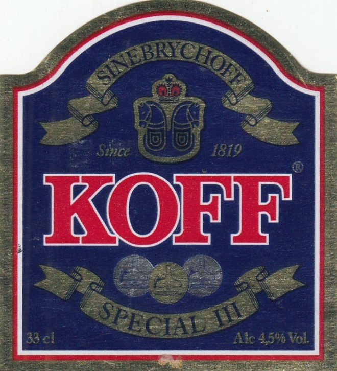 Olutetiketti  Koff Special III  Sinebrychoff  ,   a3
