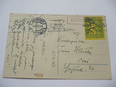 1943 Kenttäpostisulkija 6700 kortilla Poriin