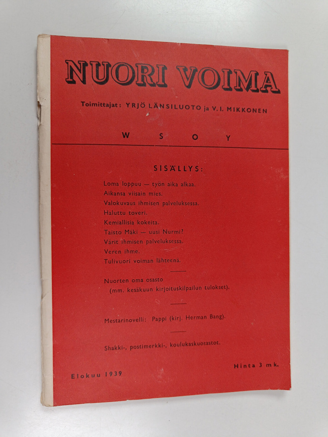Nuori voima elokuu 1939