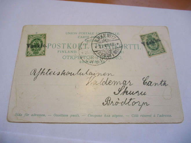 1902 Vaskio (Halikko) rivil + KPXP17 kortilla