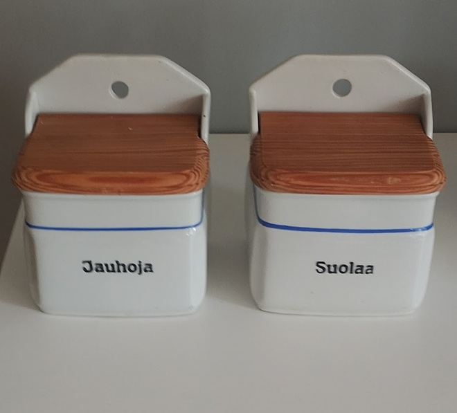 Arabian 2 kpl siniraita suola/jauhoastia