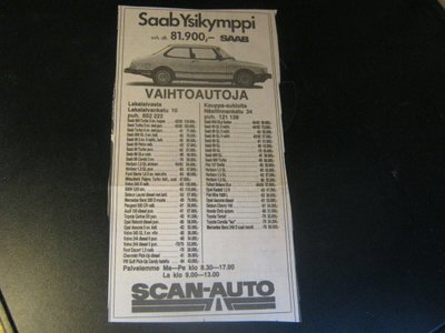 mainos Saab 90