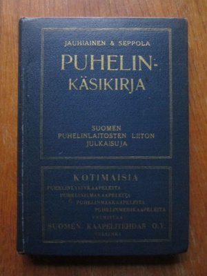 Jauhiainen - Seppola PUHELINKÄSIKIRJA (1 p. 1929)