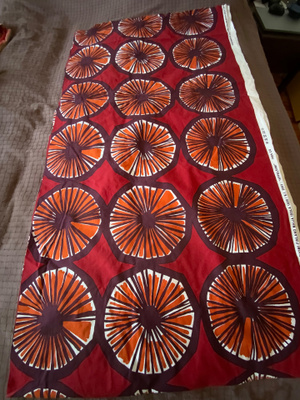 Marimekko Appelsiini -puuvillakangas,(5 metriä)