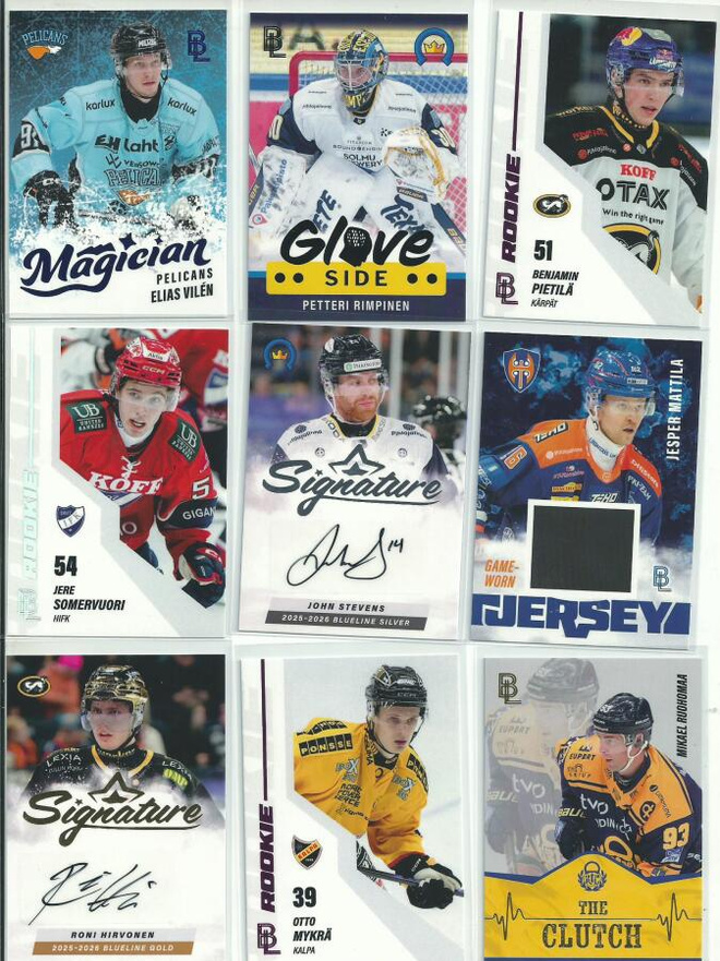 2025-26 Blueline Magician BLUE #MG11 Elias Vilen /100