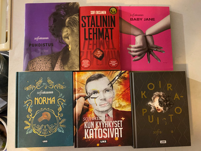 sofi oksasen kirjat, 6 kpl
