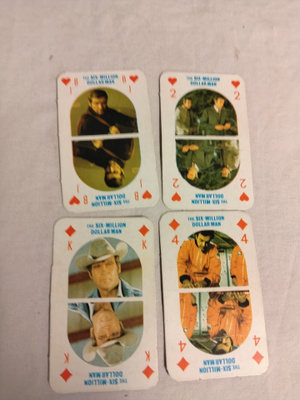 4 kpl six million dollar man pelikorttia