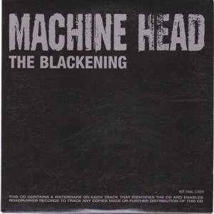 CDr PROMO Machine Head - The Blackening CARDBOARD SLEEVE