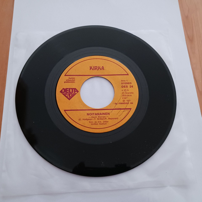 Kirka – Noitanainen 7" orig 1977 Rock, Fun / Soul uusi mint
