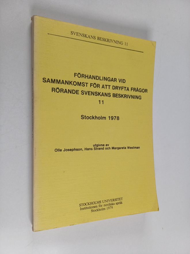 Svenskans beskrivning : förhandlingar vid sammankomst för...