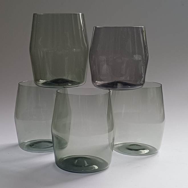 Harmaat i-103 juomalasit 5 kpl, Timo Sarpaneva, Iittala
