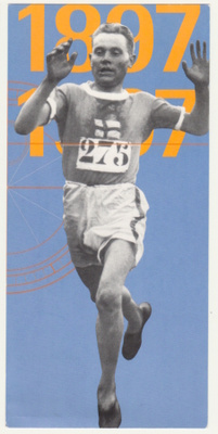 Paavo Nurmi juhlakortti 1997 Turku