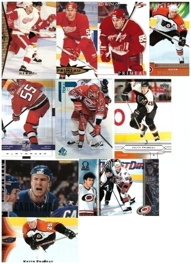 10 x KEITH PRIMEAU Red Wings, Flyers, Hurricanes