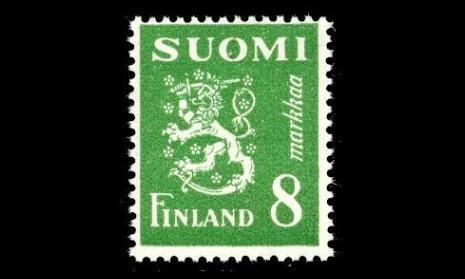 378 ** Leijona 8 mk vihreä (1950)