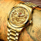 297 .. Golden Dragon Ruby Stainless Steel .. Rannekello - pikkukuva 4