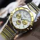 204 .. Japani Quartz Golden Duble .. Rannekello - pikkukuva 5