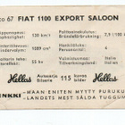 Purkkakuva Hellas Autosarja 115 n:o 67 FIAT 1100 EXPORT SALO - pikkukuva 2