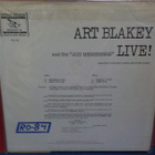 ART BLAKEY AND THE JAZZ MESSENGERS - LIVE U.S -78 EX+/VG+ LP - pikkukuva 2