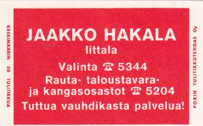 Iittala, Jaakko Hakala  2/11