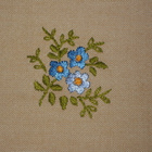 Pieni PÖYTÄLIINA sinisiä kukkia 32x32cm - pikkukuva 3