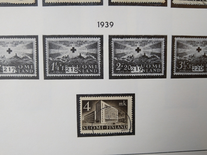 Suomi 1939 4 mk Helsingin postitalo postimerkki