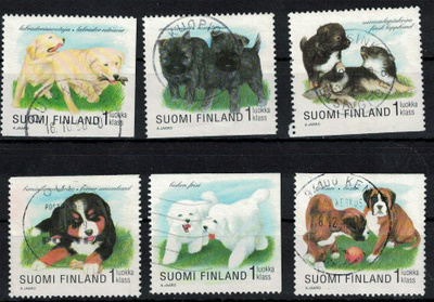 Koirat, 1998, koko sarja 1432- 1439, siistit leimat