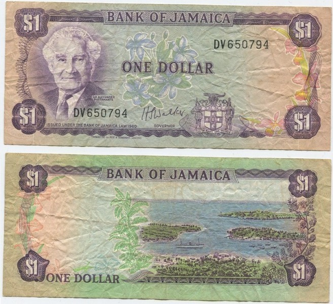 Jamaika Jamaica 1 Dollar 1976 (P-59b) VF