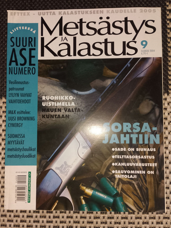 Metsästys ja kalastus elokuu 9/2004