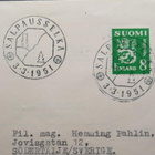 Erik.leima SALPAUSSELKÄ 1951 kirjeellä Ruotsiin - pikkukuva 2