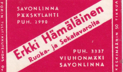Savonlinna, Erkki Hämäläinen .s46