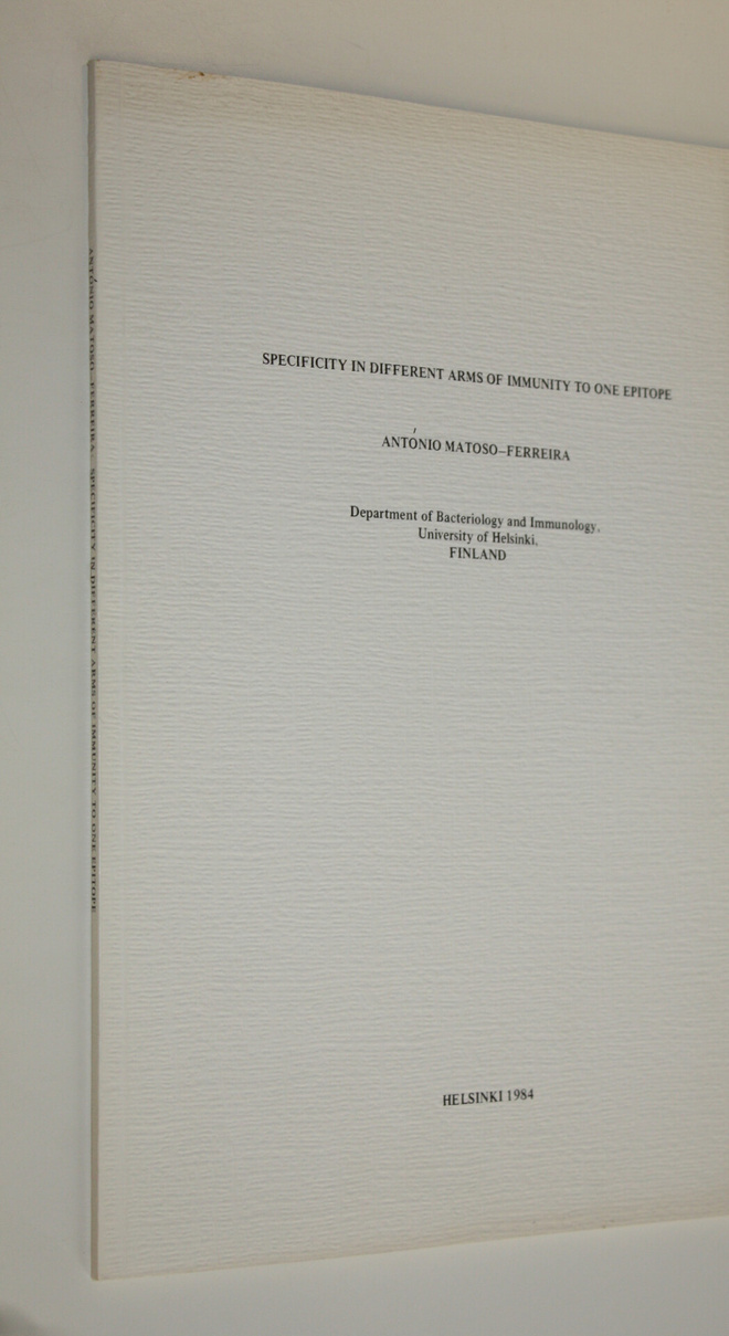 Antonio Matoso-Ferreira : Specificity in different arms o...