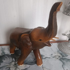 Tummanharmaa norsu figuuri - pikkukuva 1