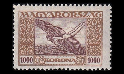 Unkari 385 ** Lentoposti 1000 Kr (1924)