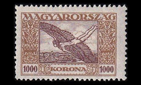 Unkari 385 ** Lentoposti 1000 Kr (1924)