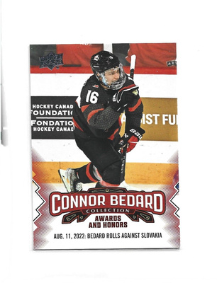 CONNOR BEDARD COLLECTION - AWARD & HONORS SP TEAM CANADA #27